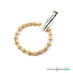 NWT Trrtlz Halloween Pumpkin Bead Stretch Bracelet
